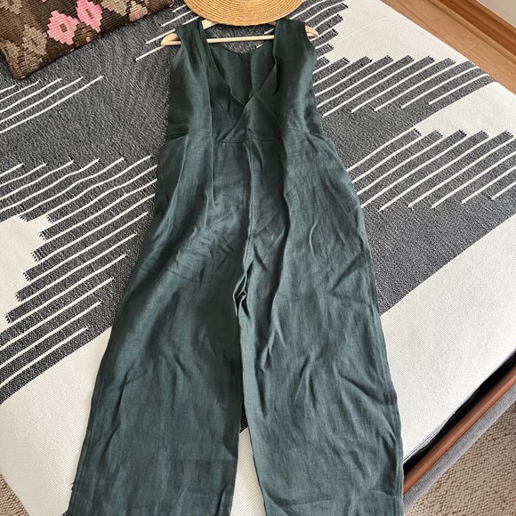 Back Beat Co. Brooklyn Reversible Linen Jumpsuit NWT Size Small - Picture 5 of 10
